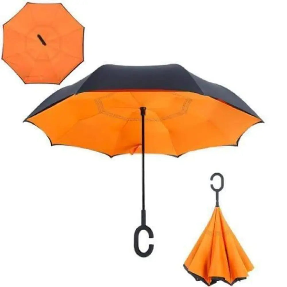 Upside Down Reverse Double Skin Umbrella – Windproof
