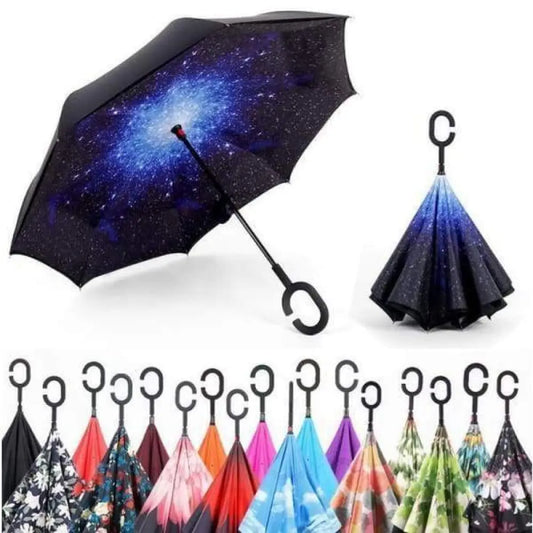 Upside Down Reverse Double Skin Umbrella – Windproof