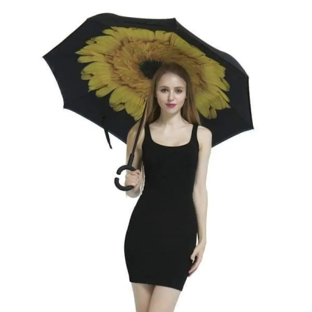 Upside Down Reverse Double Skin Umbrella – Windproof