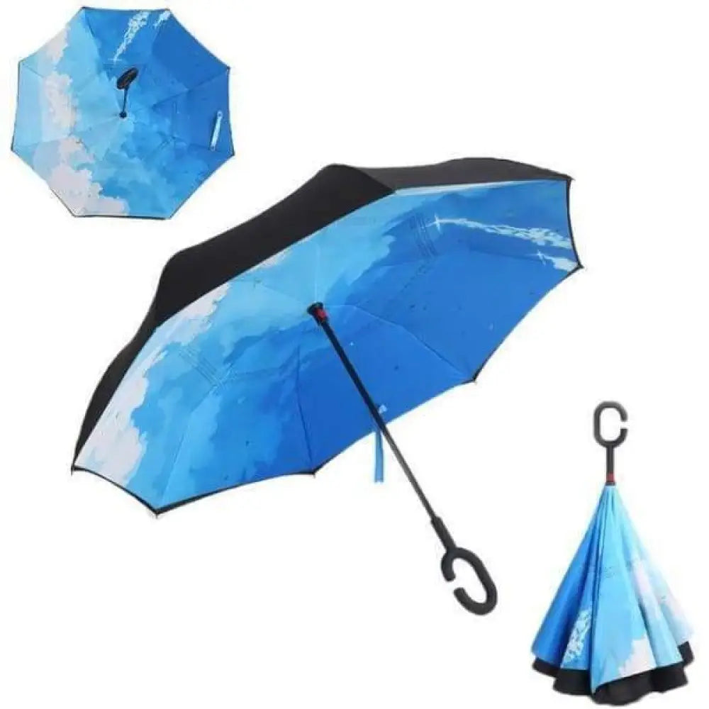 Upside Down Reverse Double Skin Umbrella – Windproof