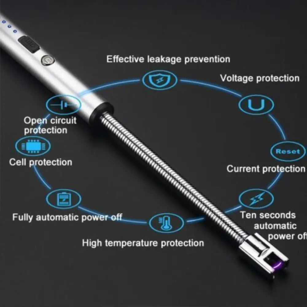 USB Electric Zinc Alloy Flameless Lighter – Windproof Arc