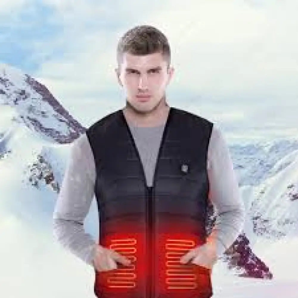 USB Heated Vest – 3-Level Carbon Fiber Electric Warming Vest
