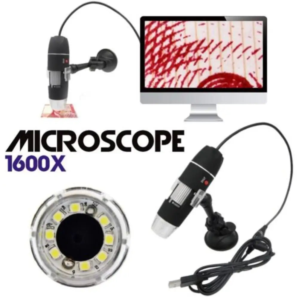USB Microscope Camera – 1000X Digital Zoom with 8 LED Lights