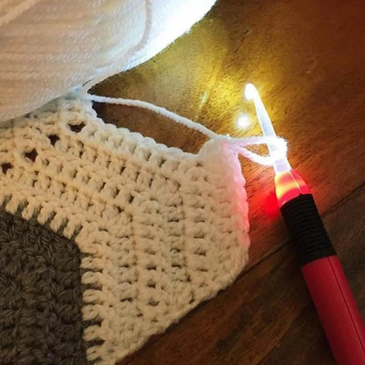 USB Rechargeable LED Lighted Crochet Hooks – 9-in-1 Set