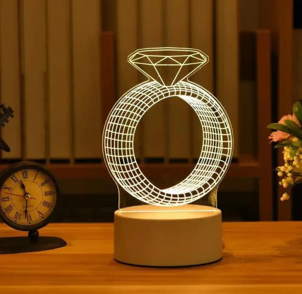 Valentine's Day Gift Birthday Anniversary Gifts Heart I Love You Acrylic LED Light