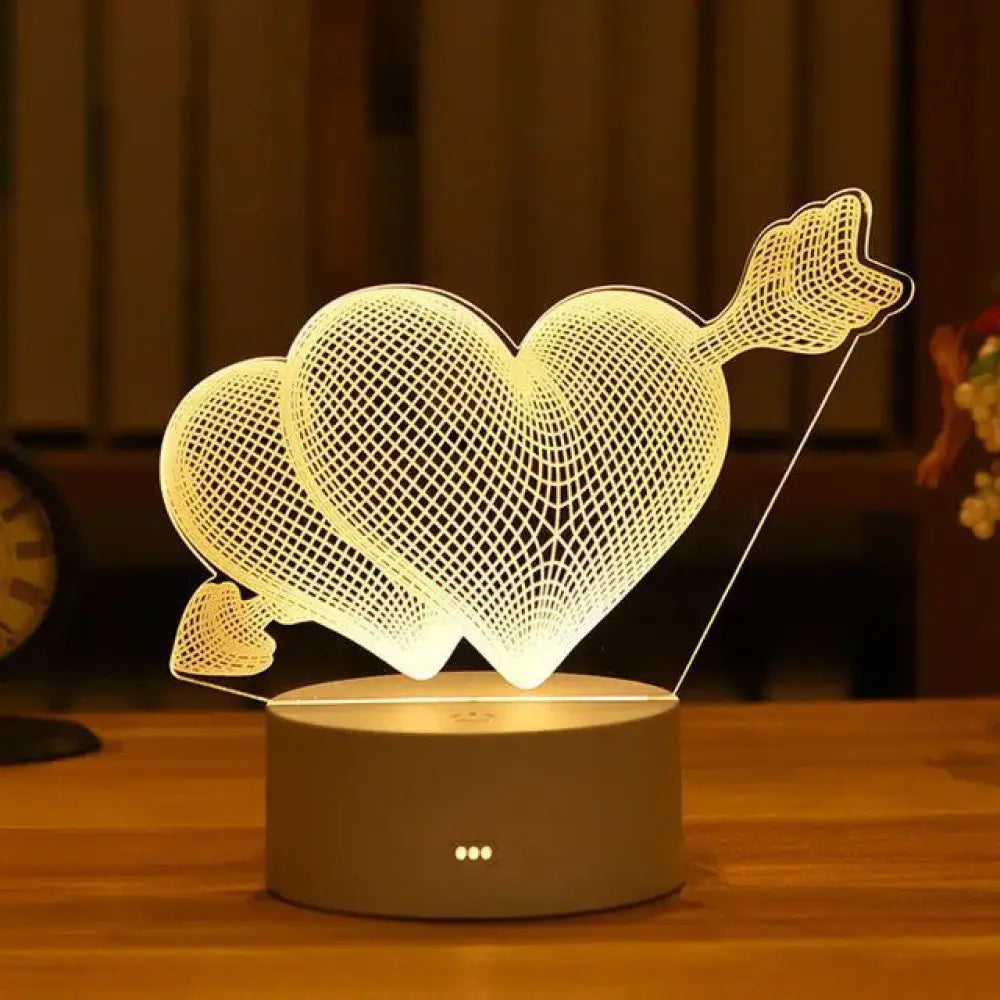 Valentine's Day Gift Birthday Anniversary Gifts Heart I Love You Acrylic LED Light