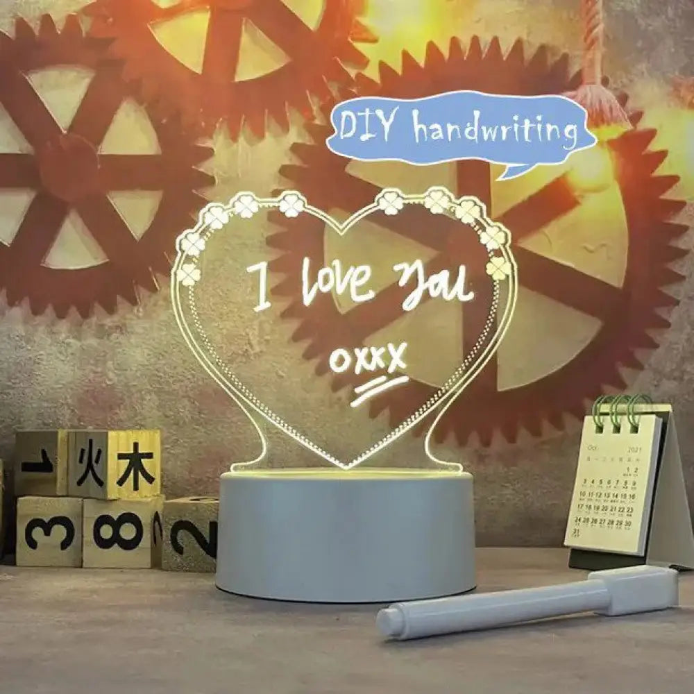 Valentine's Day Gift Birthday Anniversary Gifts Heart I Love You Acrylic LED Light