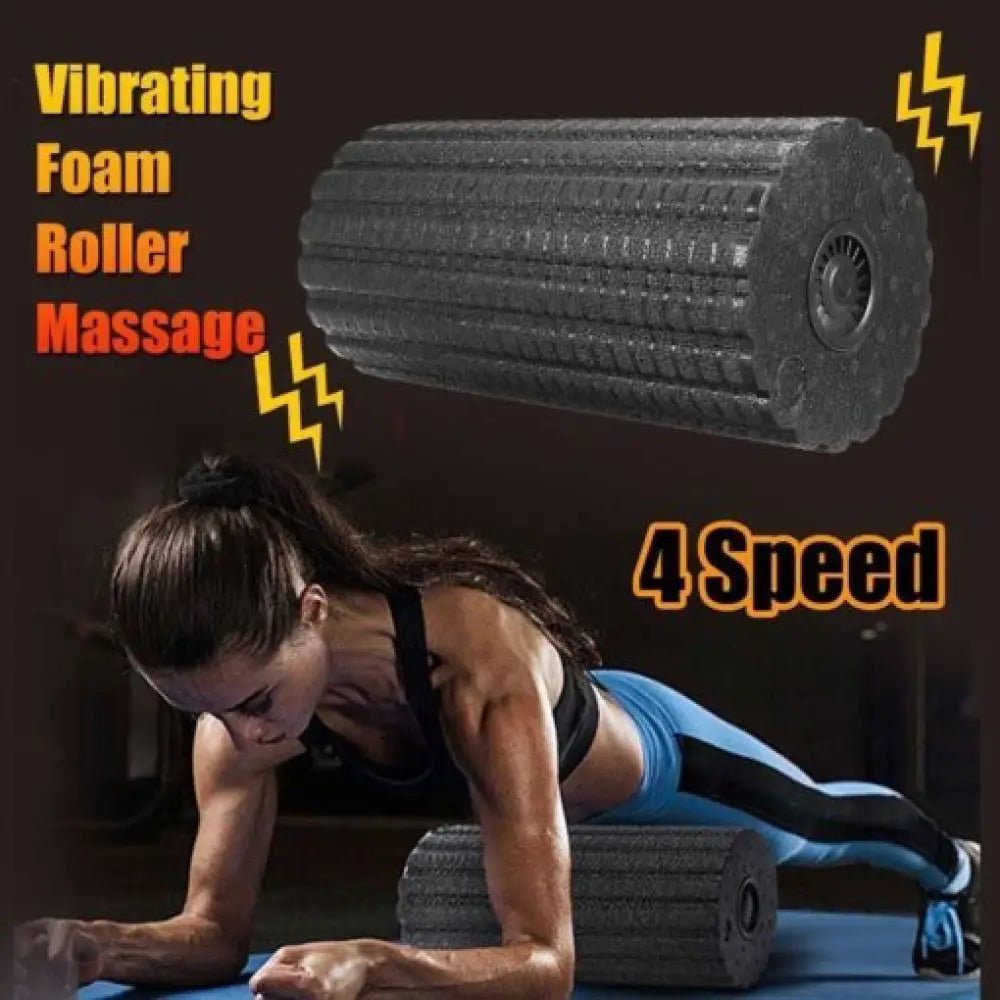 Vibrating Foam Roller Massager – 4-Speed Muscle Recovery Tool
