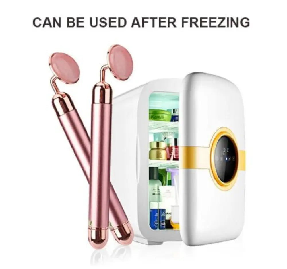 Vibrating 24K Gold Quartz Face Roller – 4-in-1 Massager Kit