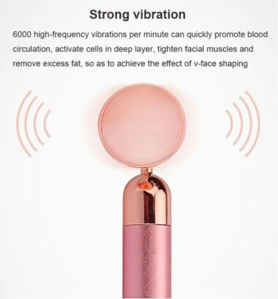 Vibrating 24K Gold Quartz Face Roller – 4-in-1 Massager Kit