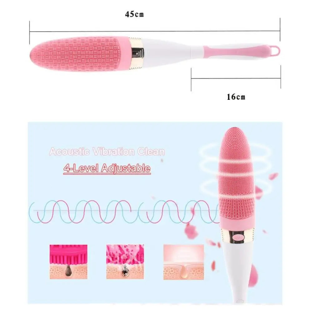 Vibrating Scrub Brush – 5-Speed Face & Body Cleansing Brush