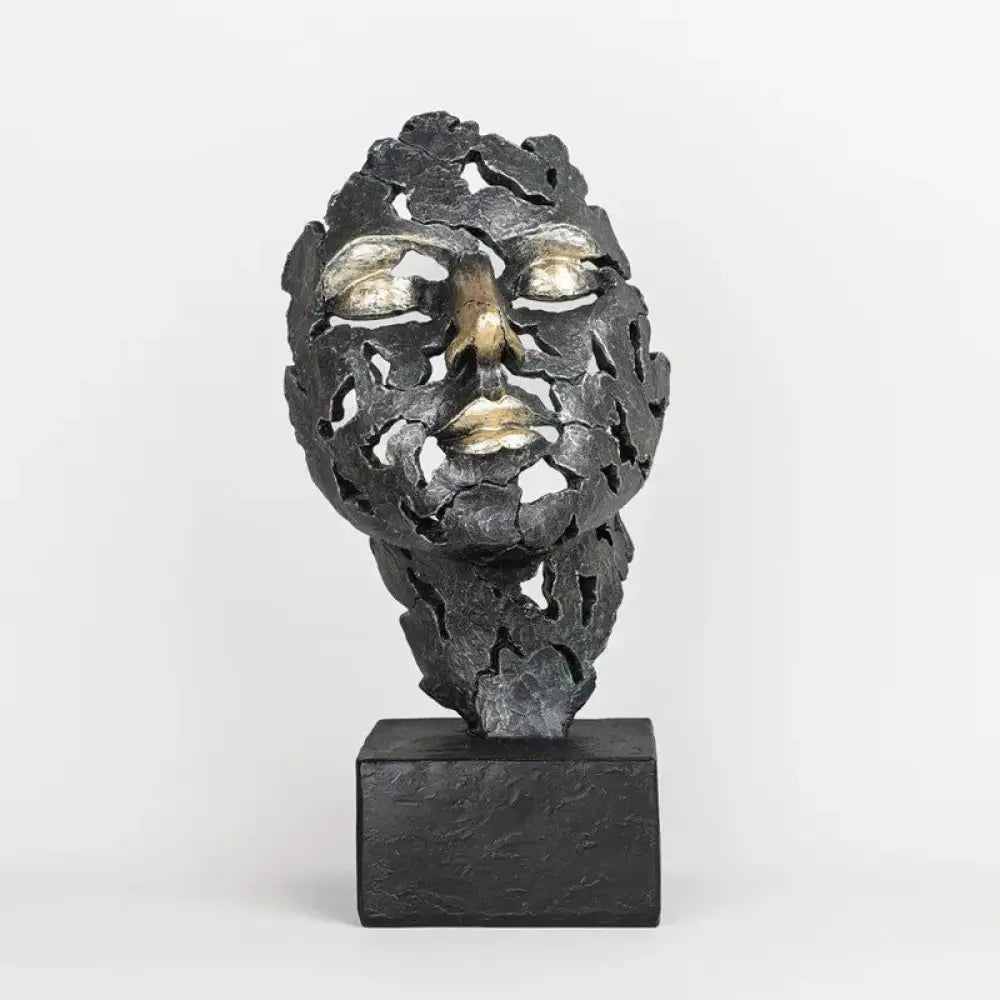 Vintage Kiss Face Mask Sculpture