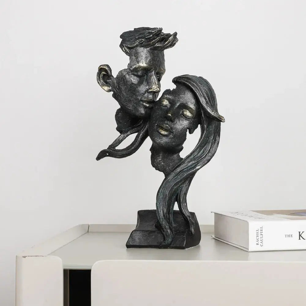 Vintage Kiss Face Mask Sculpture