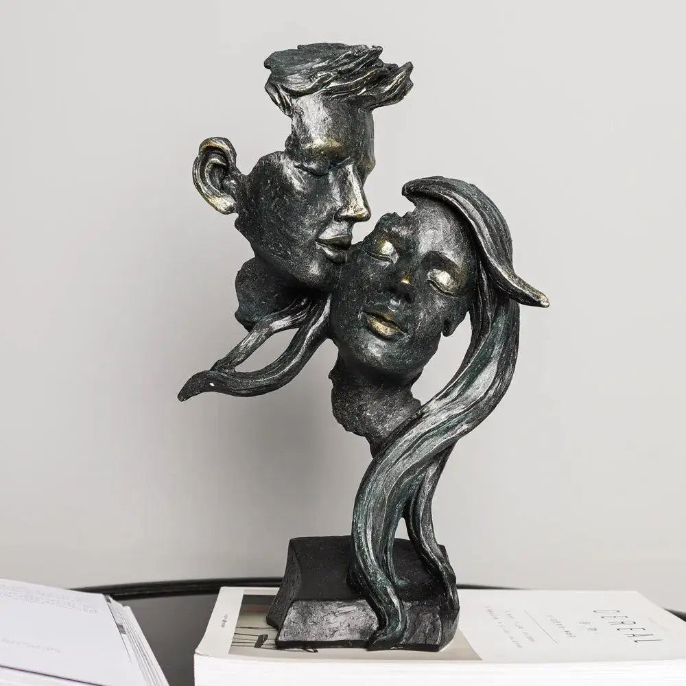 Vintage Kiss Face Mask Sculpture