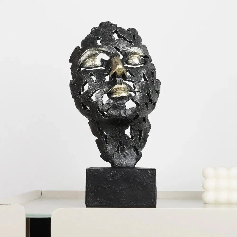 Vintage Kiss Face Mask Sculpture