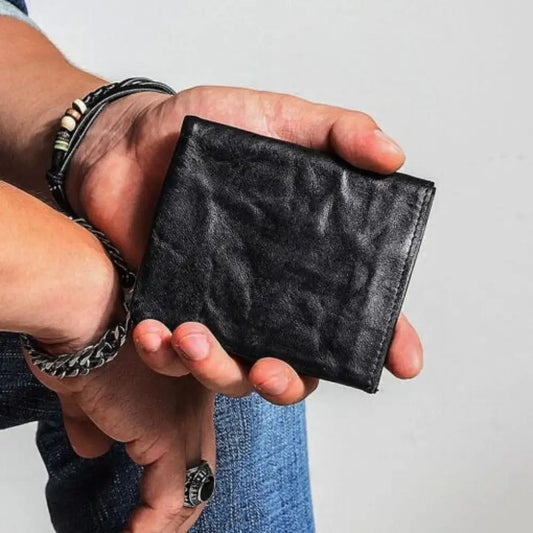 Vintage Style Leather Wallet – Slim Minimalist Card Holder