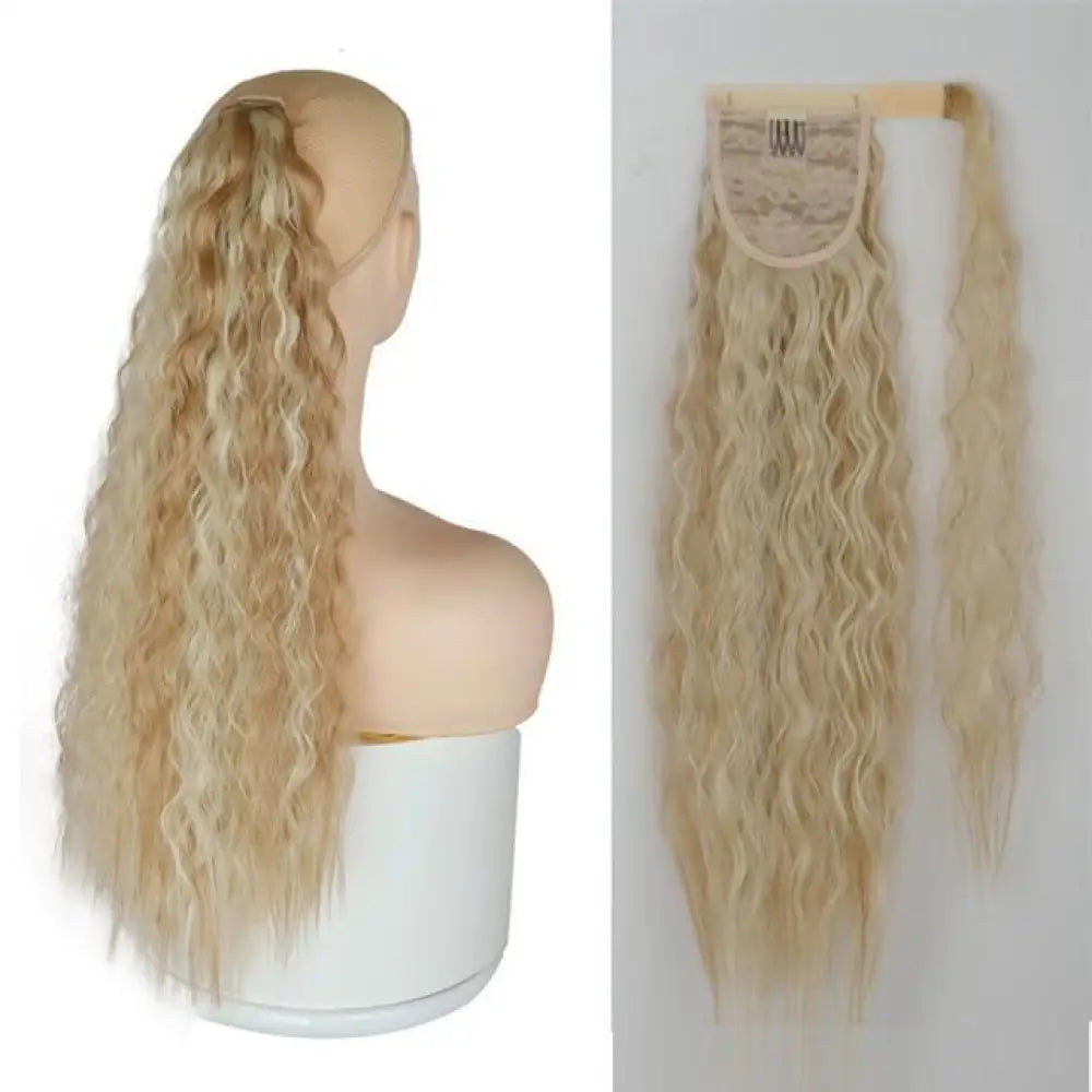 Voluminous Wavy Ponytail Extension – 22-Inch Clip-In Hair