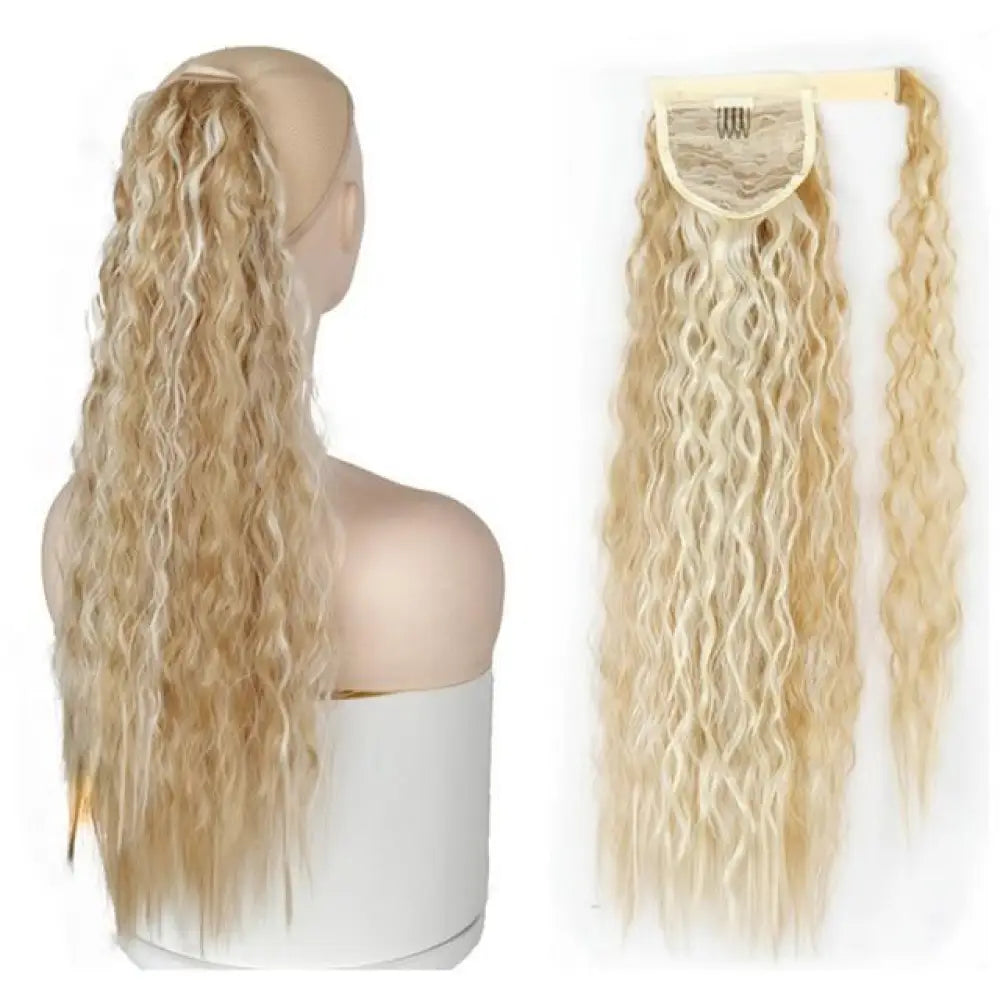 Voluminous Wavy Ponytail Extension – 22-Inch Clip-In Hair