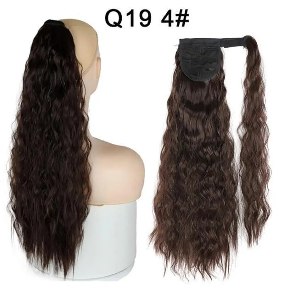Voluminous Wavy Ponytail Extension – 22-Inch Clip-In Hair