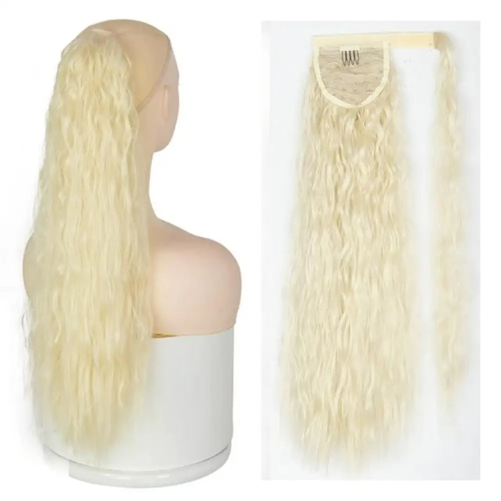 Voluminous Wavy Ponytail Extension – 22-Inch Clip-In Hair