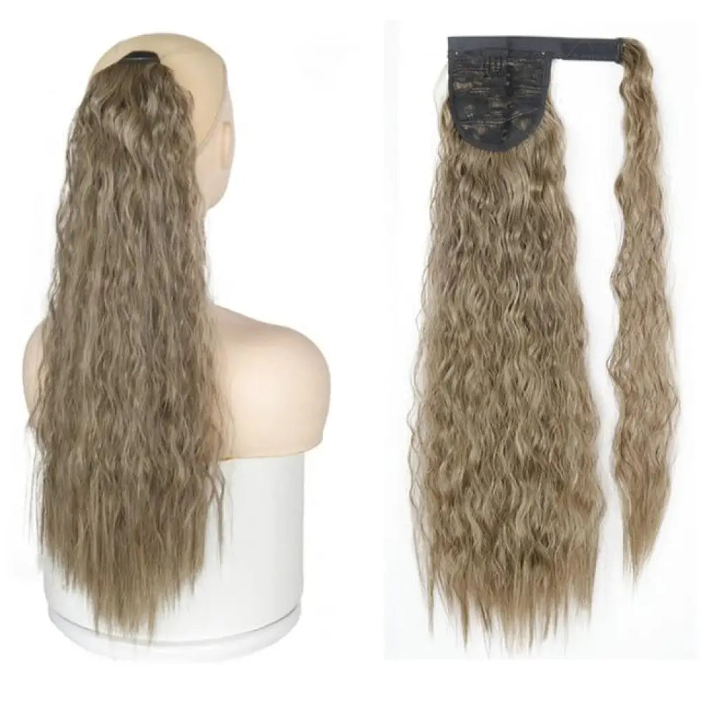 Voluminous Wavy Ponytail Extension – 22-Inch Clip-In Hair