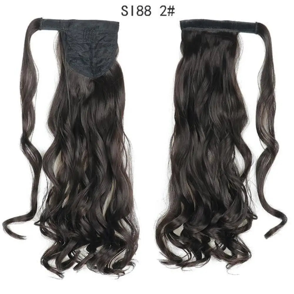 Voluminous Wavy Ponytail Extension – 22-Inch Clip-In Hair