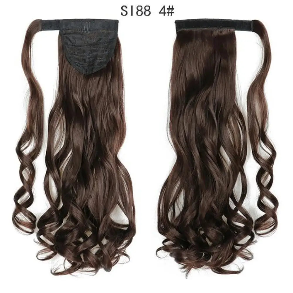 Voluminous Wavy Ponytail Extension – 22-Inch Clip-In Hair