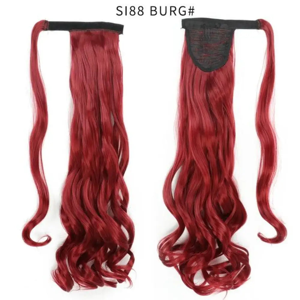 Voluminous Wavy Ponytail Extension – 22-Inch Clip-In Hair