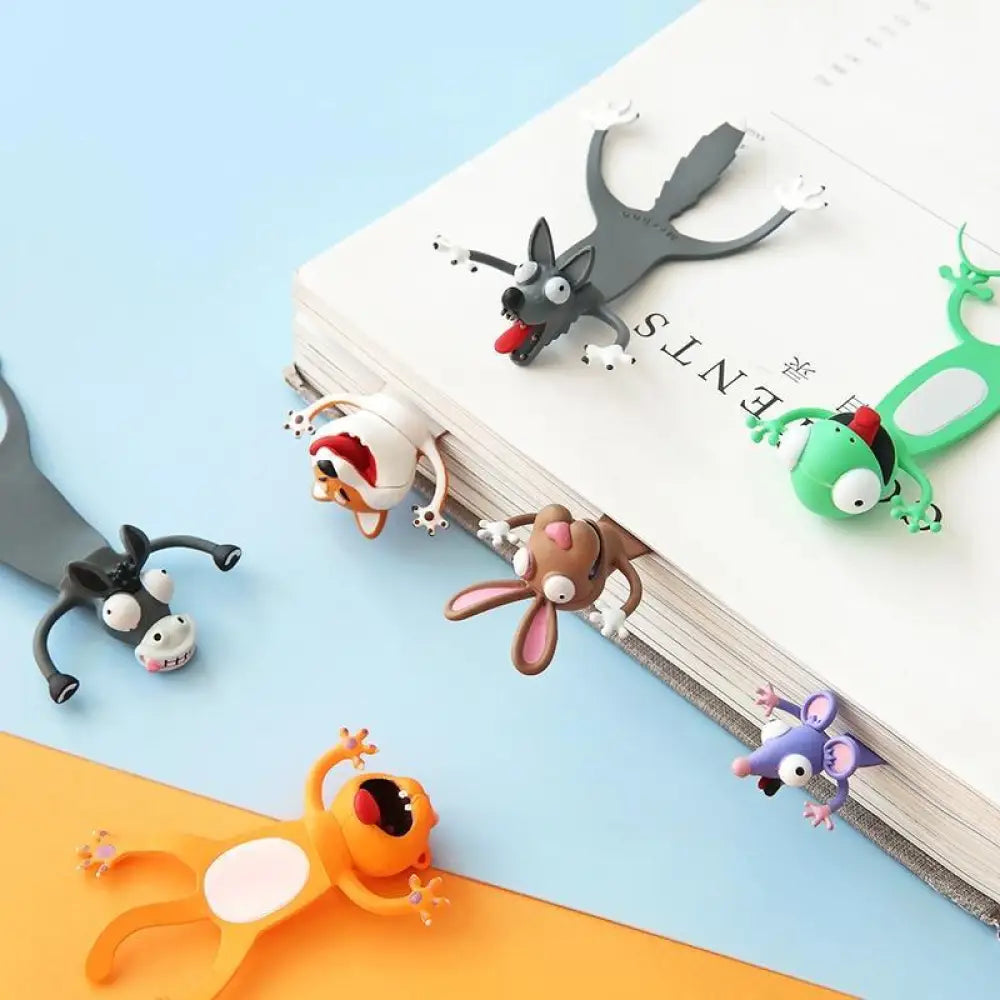 Wacky 3D Animal Bookmark Palz – Fun PVC Reading Bookmarks