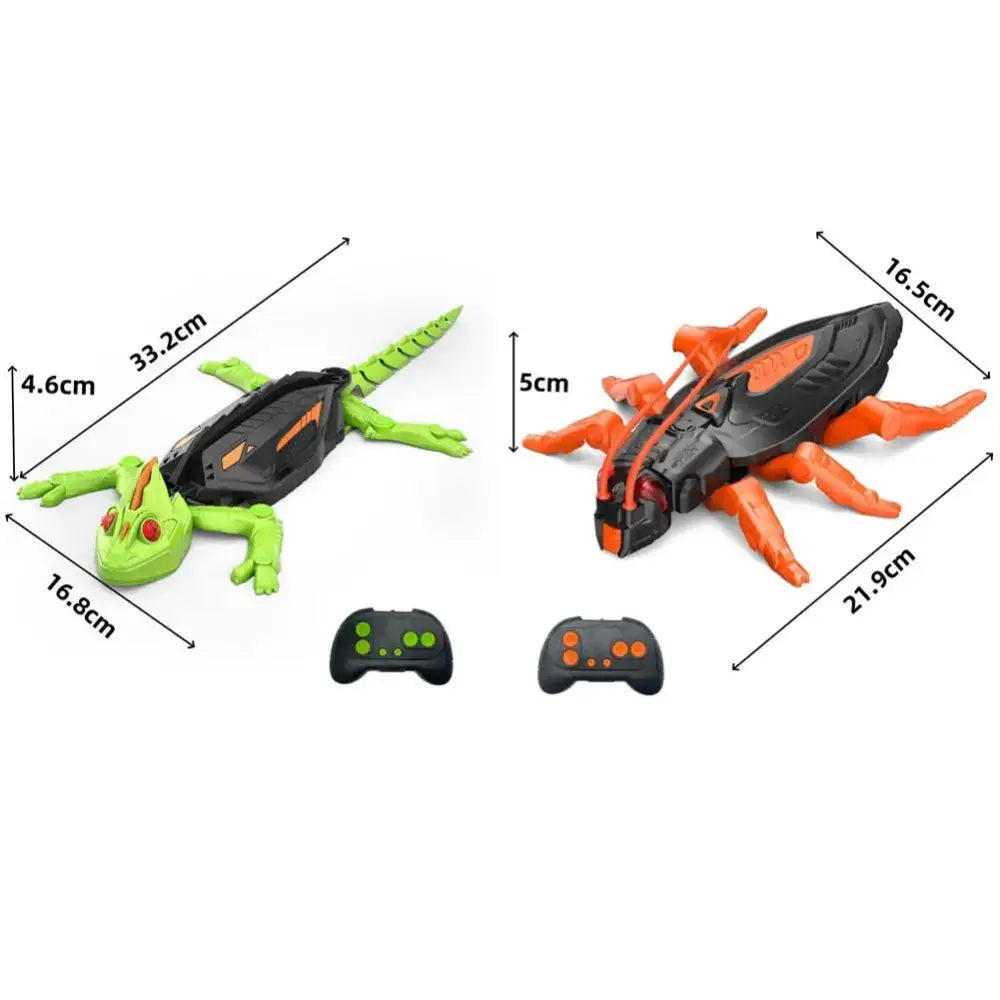 Wall Climbing RC Gecko Toy Electric Remote Control Lizard Car with LED Eyes