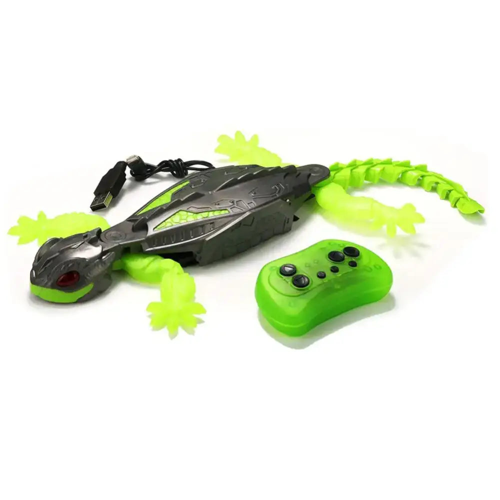 Wall Climbing RC Gecko Toy Electric Remote Control Lizard Car with LED Eyes
