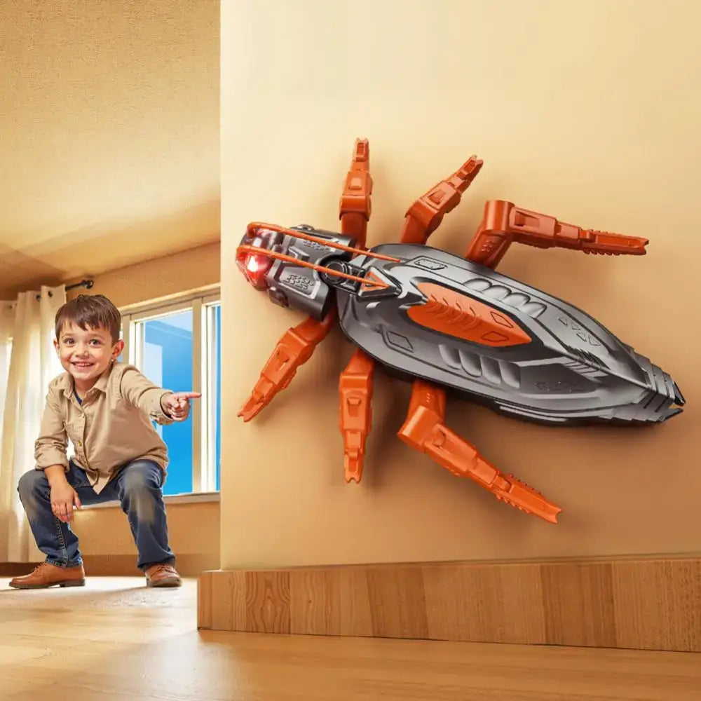 Wall Climbing RC Gecko Toy Electric Remote Control Lizard Car with LED Eyes