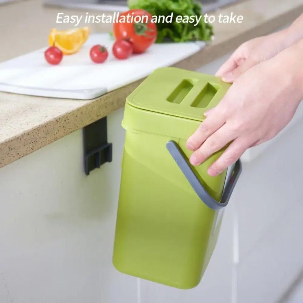 Wall-Mounted Hanging Trash Bin – Space-Saving Waste Basket