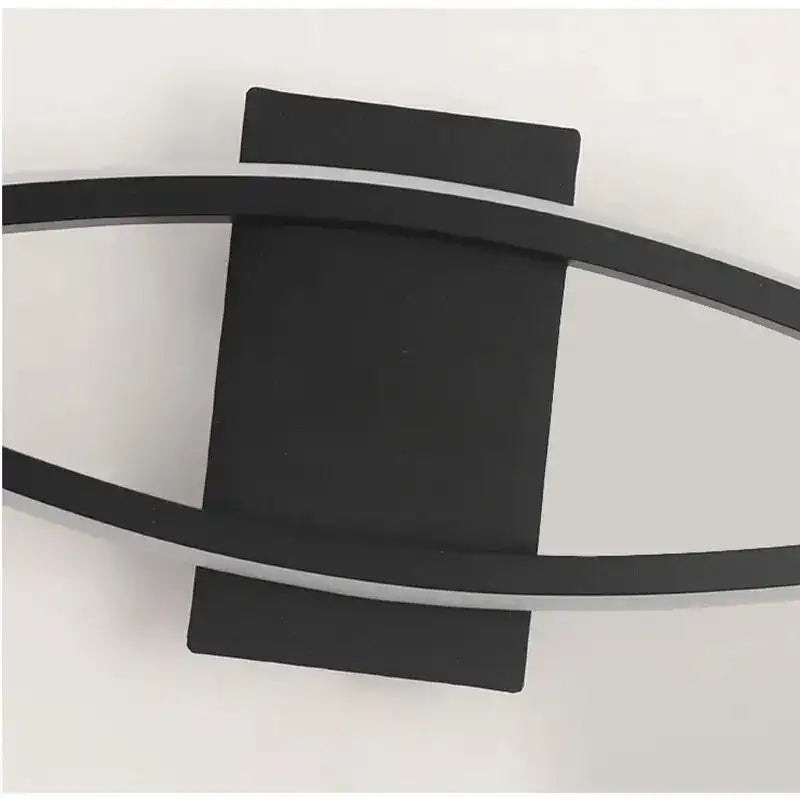 Modern Wave LED Wall Sconce - Double Curve Aluminum Black