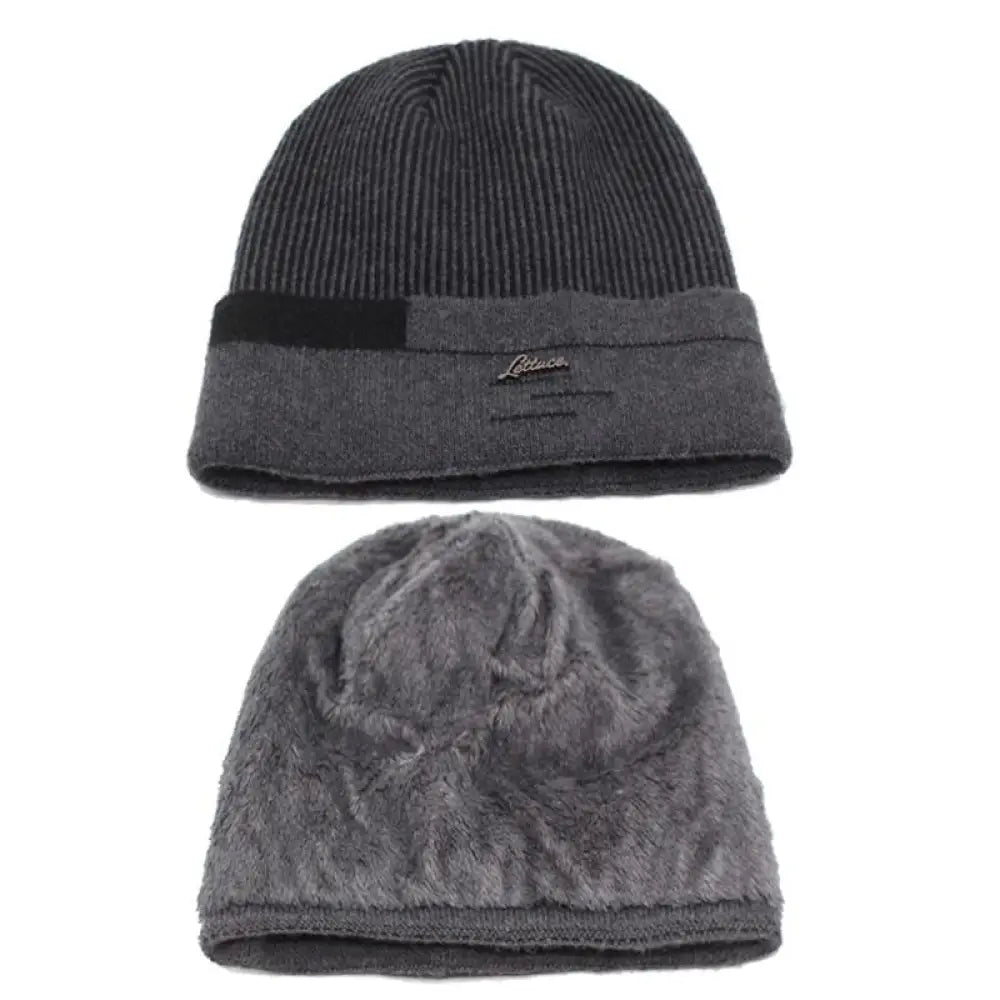 Knitted Beanie & Scarf Set – Fleece-Lined Winter Accessories