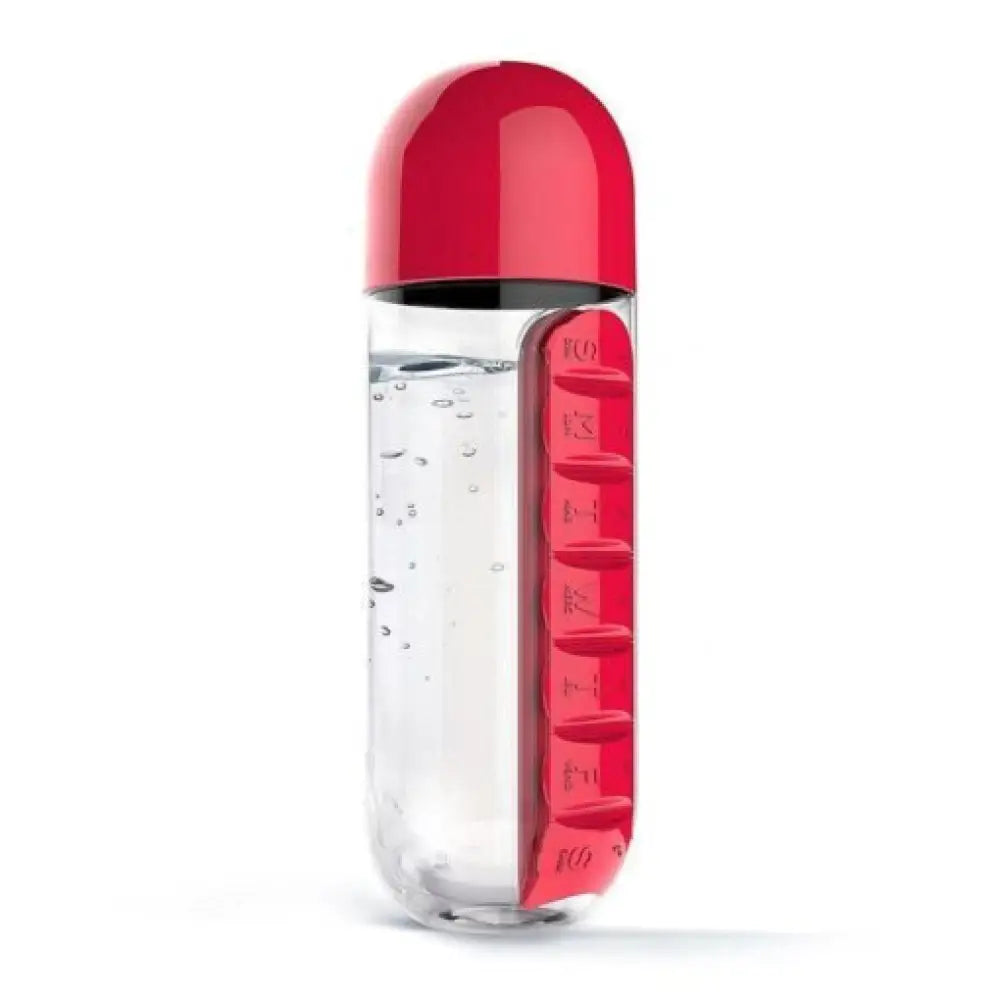 Water Bottle with Daily Pill Organizer