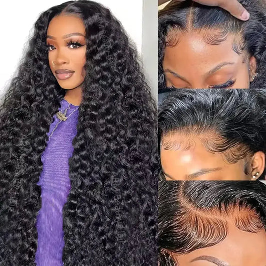 Water Wave Human Hair Wig – Lace Front, Glueless