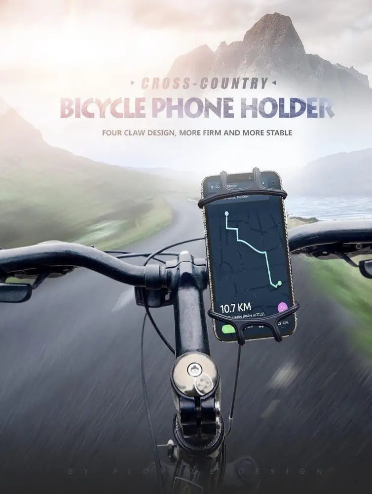 Waterproof Bike Phone Holder – GPS Mount, Silicone Net Grip