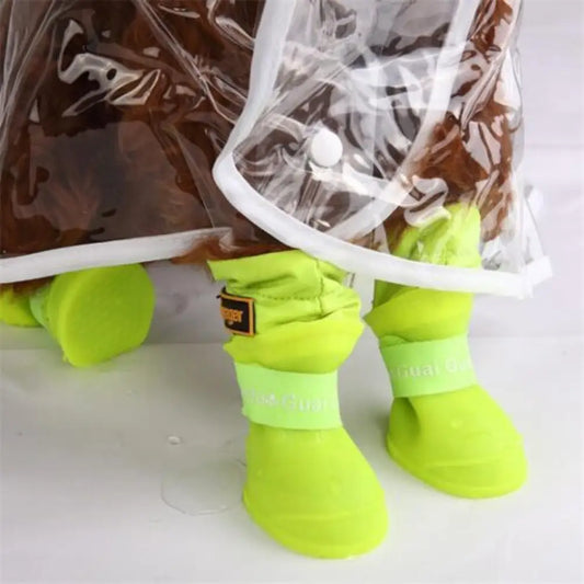 Waterproof Dog Rain Boots – Silicone Fleece