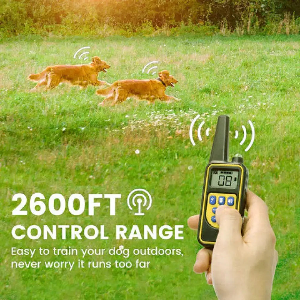 Waterproof Dog Training Collar – 2600FT, 4 Modes, 1–3 Dogs