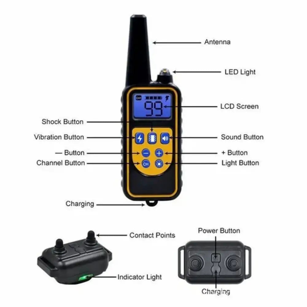 Waterproof Dog Training Collar – 2600FT, 4 Modes, 1–3 Dogs