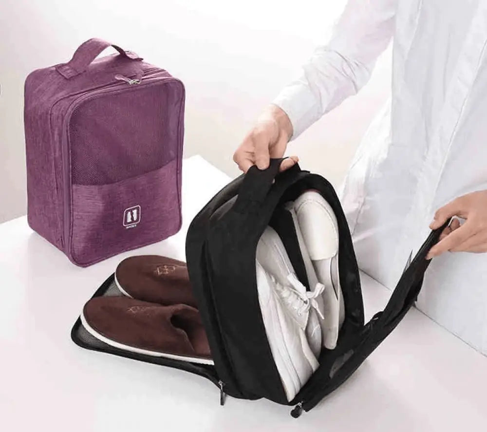 Waterproof Foldable 3-in-1 Travel Shoe Bag