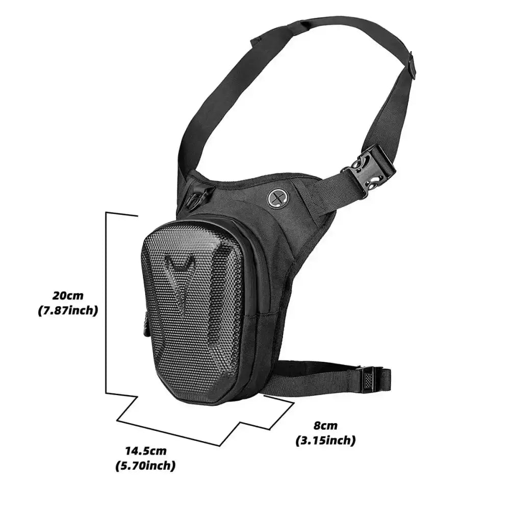 Waterproof Motorcycle Leg Bag – EVA Hard Shell, 3-Way Carry