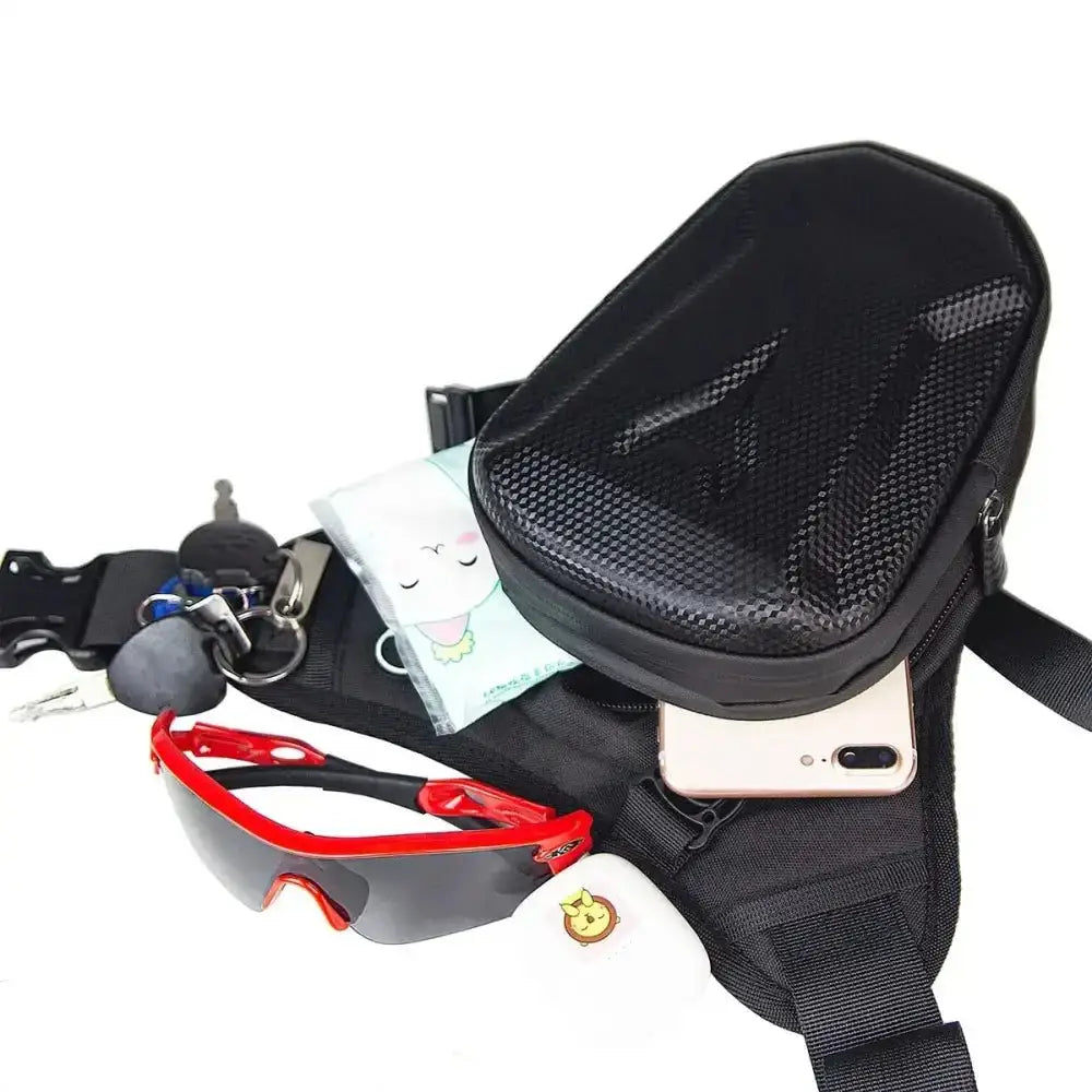 Waterproof Motorcycle Leg Bag – EVA Hard Shell, 3-Way Carry