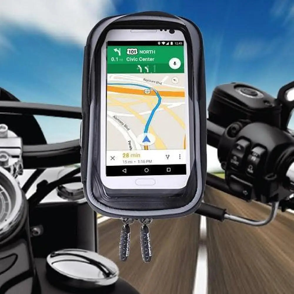 Waterproof Motorcycle Phone Mount – Fits 6.1" Phones