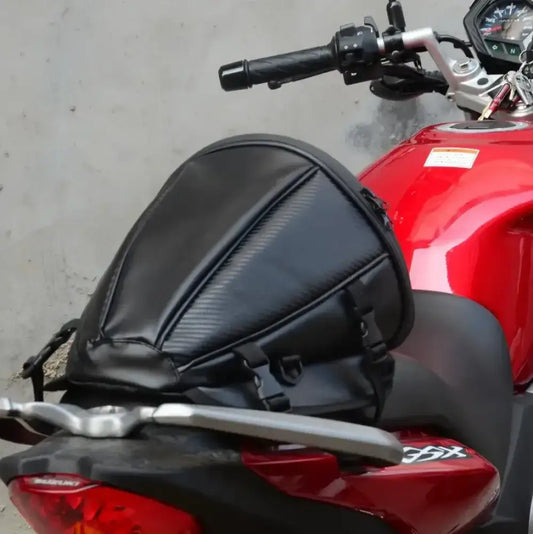 Waterproof Motorcycle Tail Bag – PU Leather, Saddle Rear Seat