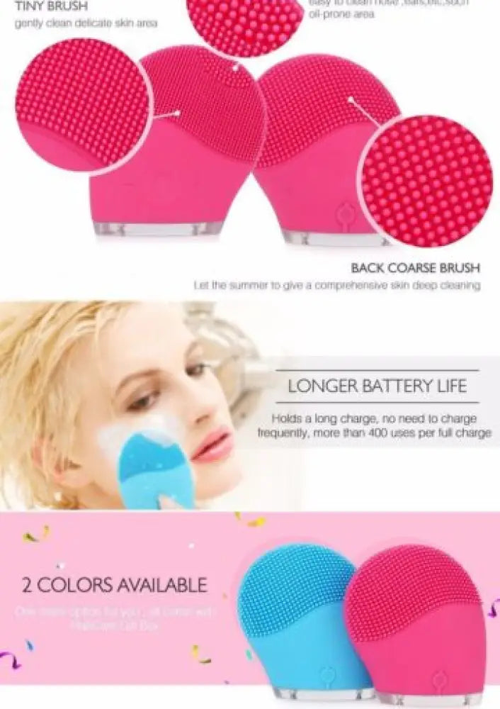 Waterproof Silicone Facial Cleansing Brush – Sonic, USB