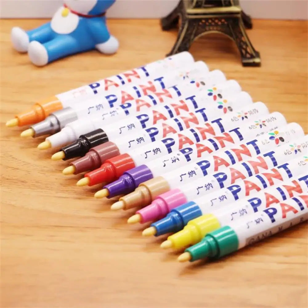 Waterproof Tire Paint Pen – 12 Colors, Odor-Free, Non-Toxic