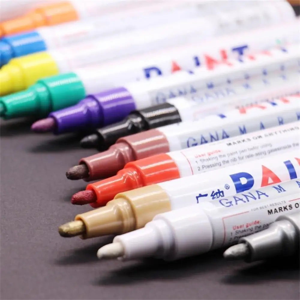 Waterproof Tire Paint Pen – 12 Colors, Odor-Free, Non-Toxic