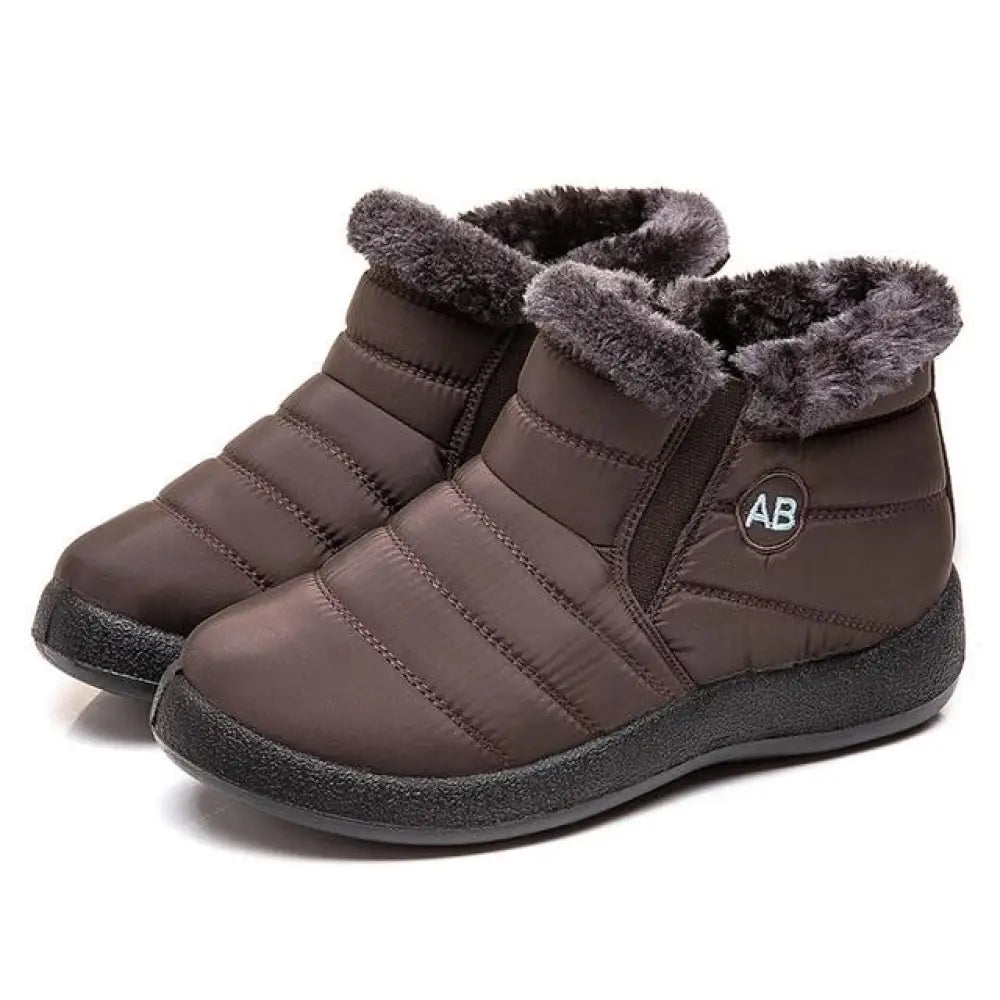Waterproof Women’s Fleece Winter Boots – Fur Lined, Anti-Slip